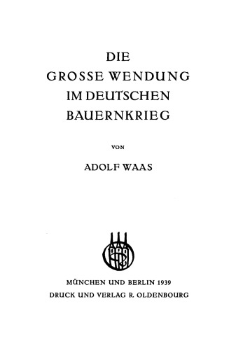 Die grosse Wendung im deutschen Bauernkrieg