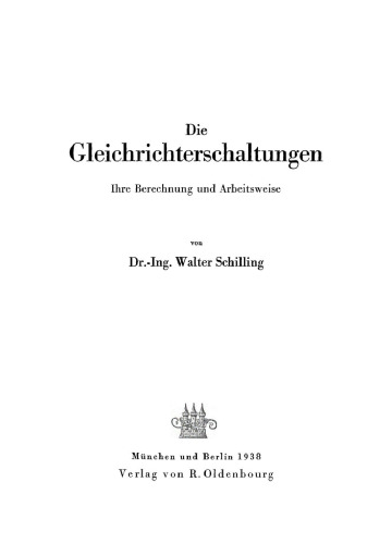 Die Gleichrichterschaltungen: Ihre Berechnung und Arbeitsweise