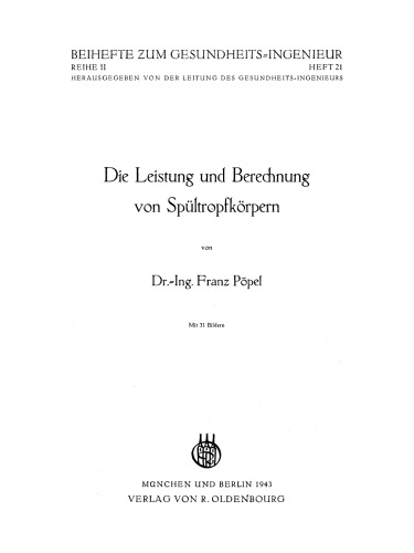 Die Leistung und Berechnung von Spültropfkörpern