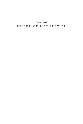 Friedrich List Brevier