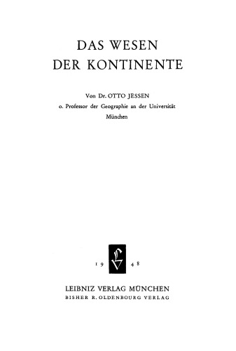 Das Wesen der Kontinente