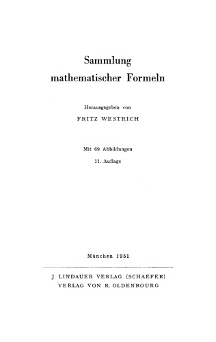Sammlung mathematischer Formeln