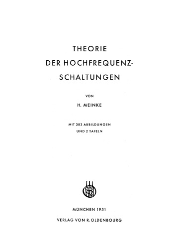 Theorie der Hochfrequenz-Schaltungen