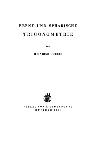 Ebene und sphärische Trigonometrie