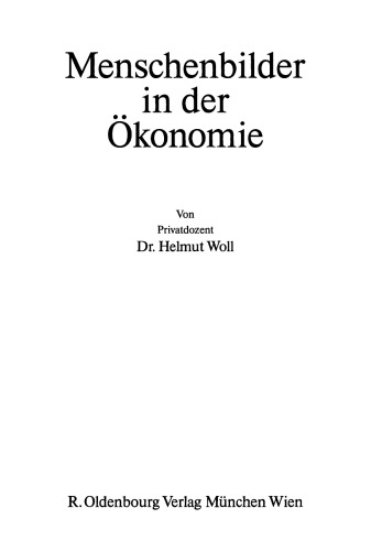 Menschenbilder in der Ökonomie