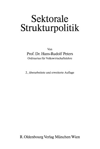 Sektorale Strukturpolitik