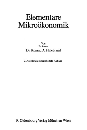 Elementare Mikroökonomik