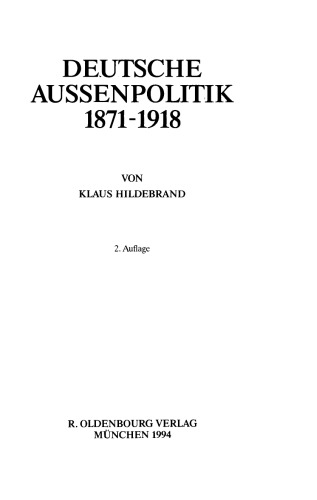 Deutsche Außenpolitik 1871-1918