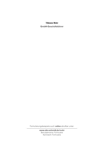 GmbH-Geschäftsführer: Rechts- und Steuerberatung, Vertragsgestaltung.