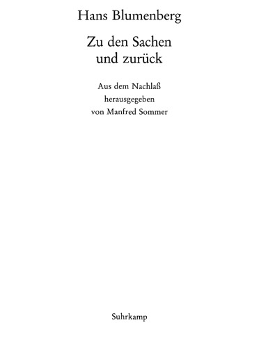 Zu den Sachen und zurück