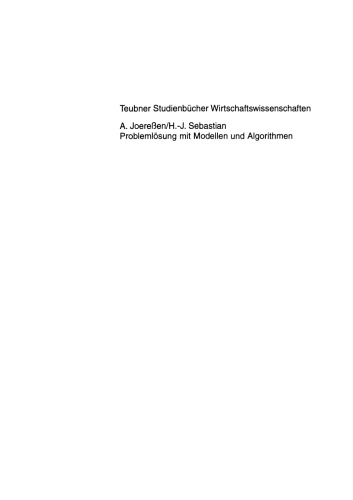 Problemlösung mit Modellen und Algorithmen