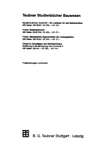 Grundlagen des Stahlbetonbaus: Einführung in die Bemessung nach Eurocode 2
