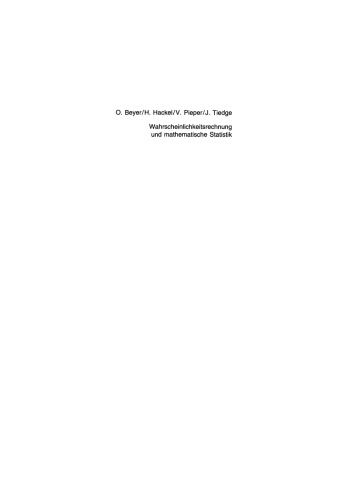 Wahrscheinlichkeitsrechnung und mathematische Statistik