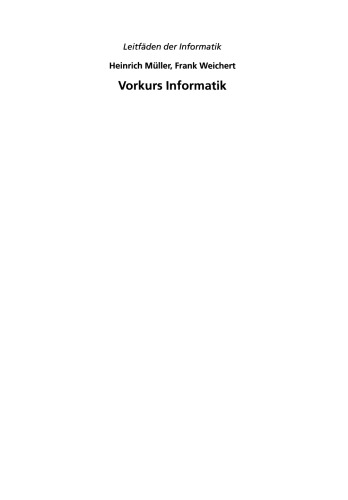 Vorkurs Informatik: Der Einstieg ins Informatikstudium