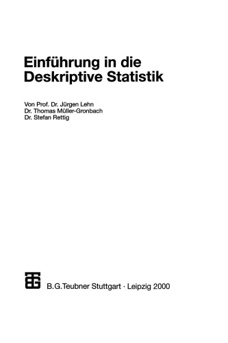 Einführung in die Deskriptive Statistik