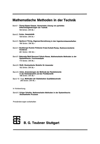 Methoden der Statistischen Qualitätskontrolle