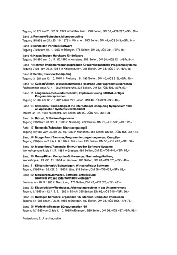 Software Engineering im Unterricht der Hochschulen SEUH ’94