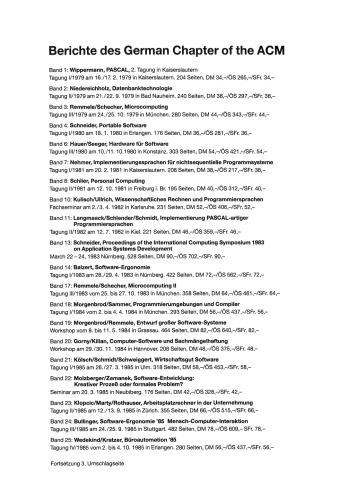 Software Engineering im Unterricht der Hochschulen SEUH ’95