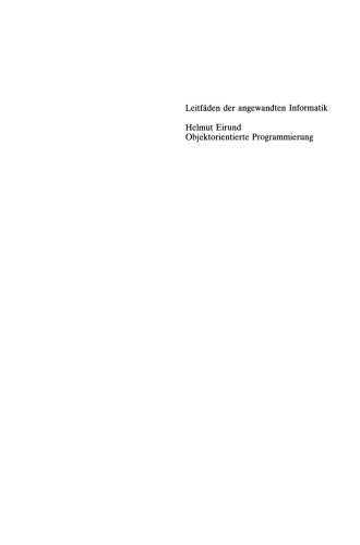Objektorientierte Programmierung