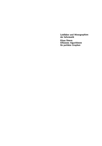 Effiziente Algorithmen für perfekte Graphen