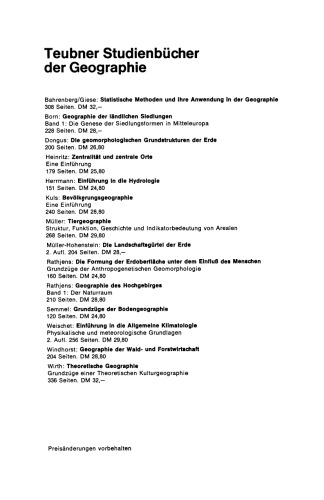Geographie des Hochgebirges: Der Naturraum