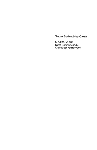 Kurze Einführung in die Chemie der Heterocyclen