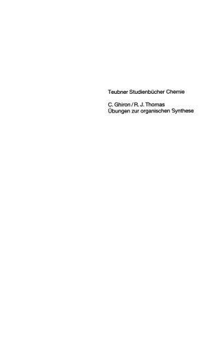 Übungen zur organischen Synthese