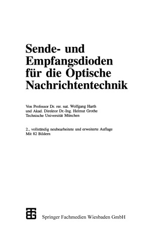 Sende- und Empfangsdioden für die Optische Nachrichtentechnik