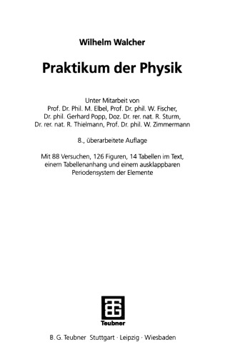 Praktikum der Physik