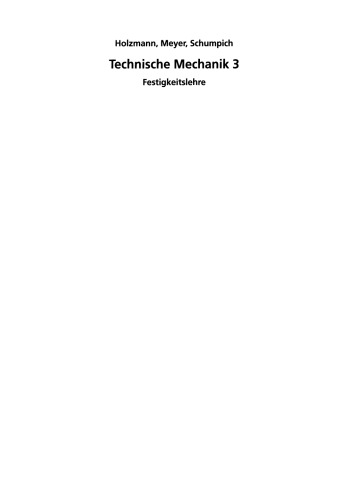Technische Mechanik 3: Festigkeitslehre