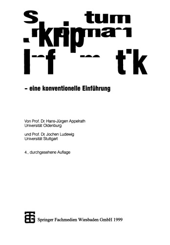 Skriptum Informatik — eine konventionelle Einführung
