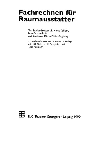Fachrechnen für Raumausstatter