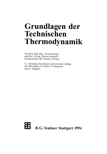 Grundlagen der Technischen Thermodynamik