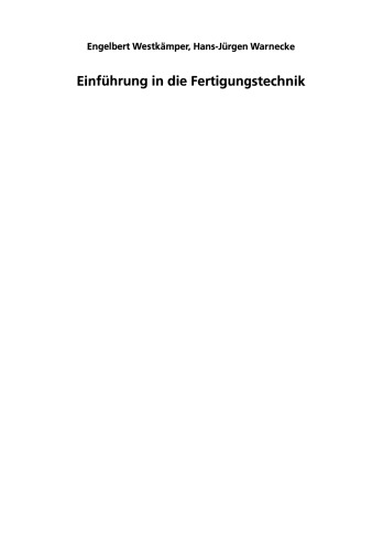 Einführung in die Fertigungstechnik