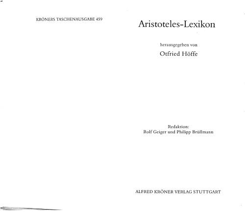 Aristoteles-Lexikon