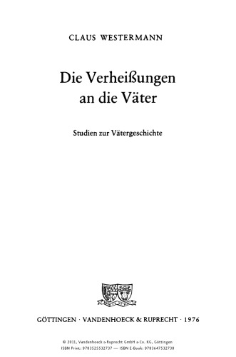 Die Verheißungen an die Väter