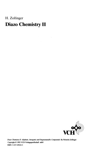 Diazo Chemistry II: Aliphatic, Inorganic and Organometallic Compounds