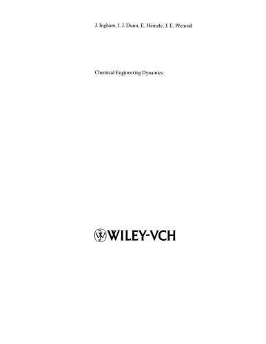 Chemical Engineering Dynamics: An Introduction to Modelling and Computer Simulation, Second Edition