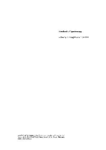 Handbook of Spectroscopy (2 Vol. Set)