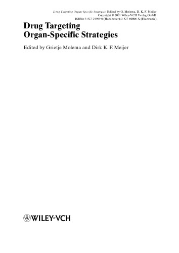 Drug Targeting: Organ-Specific Strategies, Volume 12