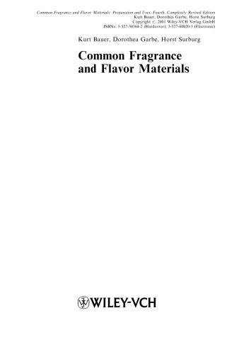 Common Fragrance and Flavor Materials