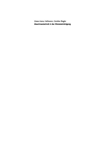 Maschinentechnik in der Abwasserreinigung: Verfahren und Ausrüstung