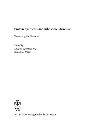 Protein Synthesis And Ribosome Structure. Translating the Genome