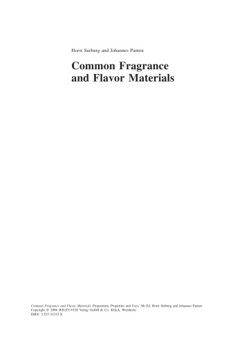 Common Fragrance Flavor Materials