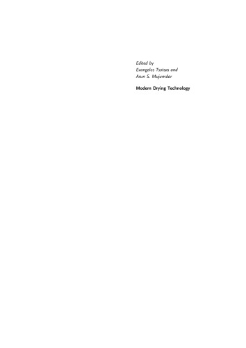 Modern Drying Technology: Energy Savings, Volume 4