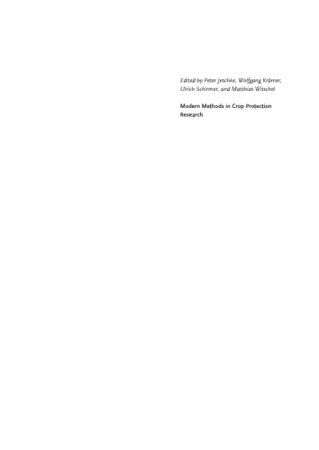 Modern Methods in Crop Protection Research