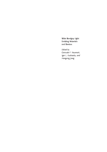 Wide Bandgap Light Emitting Materials and Devices