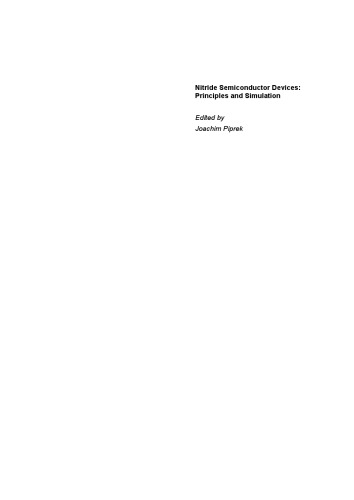 Nitride Semiconductor Devices: Principles and Simulation