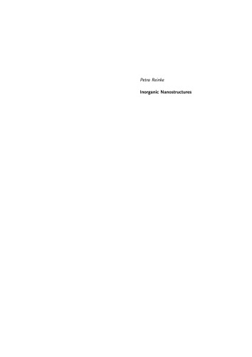 Inorganic Nanostructures: Properties and Characterization