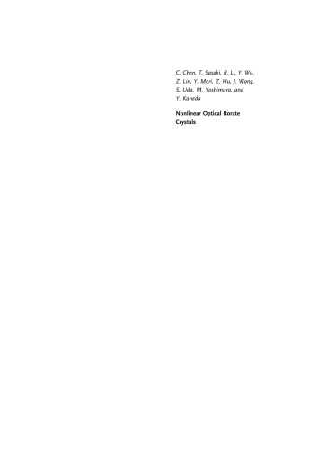 Nonlinear Optical Borate Crystals, Principles and Applications